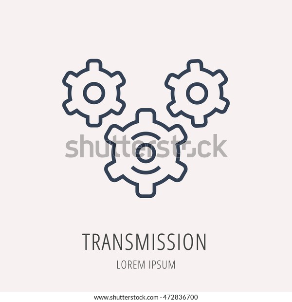logo or label\
Car elements. Line style logotype. Easy to use business template.\
Vector abstract sign or\
emblem.