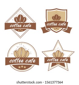 logo label coffee modern retro vector design