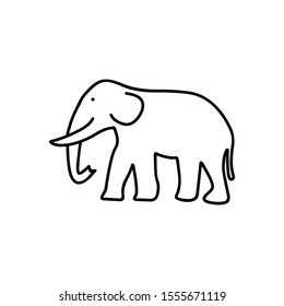 logo or label elephant. Line style logotype template. Easy to use business template. Vector abstract logo or emblem.