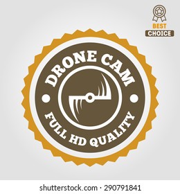 Logo, label, emblem or logotype for drone and flying camera
