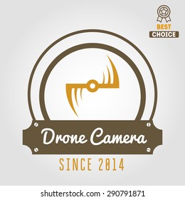 Logo, label, emblem or logotype for drone and flying camera
