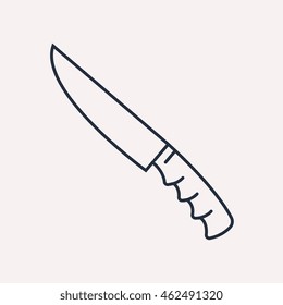 logo or label Knife. Line style logotype. Easy to use business template. Vector abstract sign or emblem.