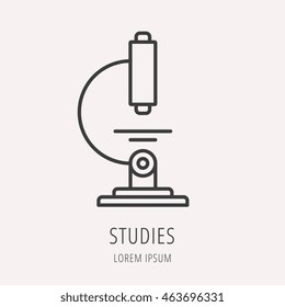 logo or label oil. Line style logotype template with studies. Easy to use business template. Vector abstract logo or emblem.