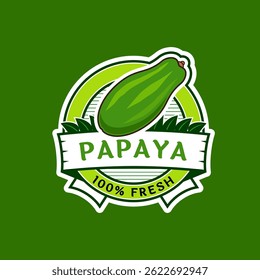 Logo label for Papaya fruit