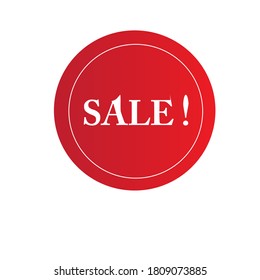 logo label with red colors