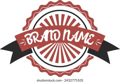 etiqueta del logotipo en estilo retro
