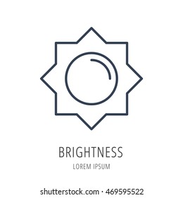 logo or label web icon. Line style logotype. Easy to use business template. Vector abstract sign or emblem.