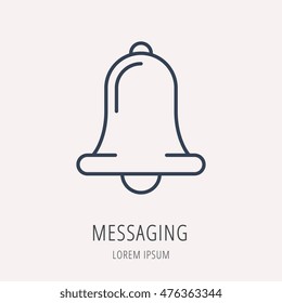 logo or label web icon. Line style logotype. Easy to use business template. Vector abstract sign or emblem.