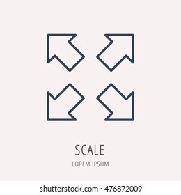 logo or label web icon. Line style logotype. Easy to use business template. Vector abstract sign or emblem.