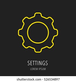 logo or label web icon. Line style logotype. Easy to use business template. Vector abstract sign or emblem.