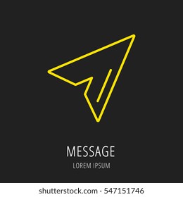 logo or label web icon. Line style logotype. Easy to use business template. Vector abstract sign or emblem.