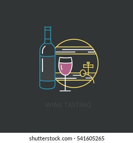 logo label Wine tasting
