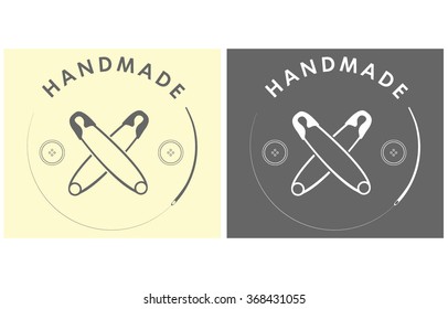 Logo or labels for handmade - threads, needles, safety pin