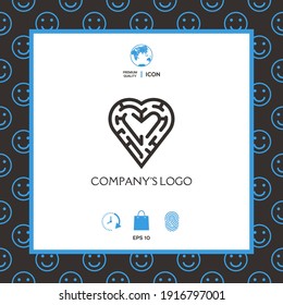Logo - a labyrinth in the heart