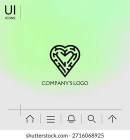 Logo - ein Labyrinth im Herzen