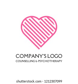 Logo - a labyrinth in the heart - a symbol of the search for love, solving problems, happiness.