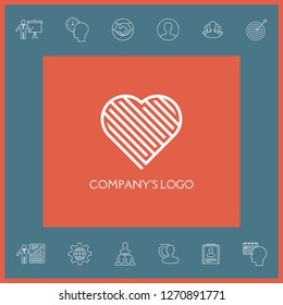 Logo - a labyrinth in the heart - a symbol of the search for love, solving problems, happiness.