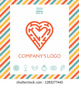 Logo - a labyrinth in the heart - a symbol of the search for integrity, wisdom and happiness.