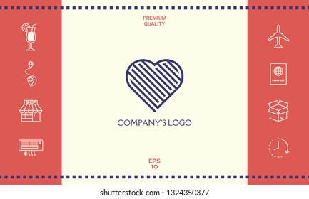 Logo - a labyrinth in the heart - a symbol of the search for love, solving problems, happiness.