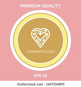Logo - a labyrinth in the heart - a symbol of the search for integrity, wisdom and happiness.