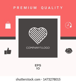 Logo - a labyrinth in the heart - a symbol of the search for love, solving problems, happiness.