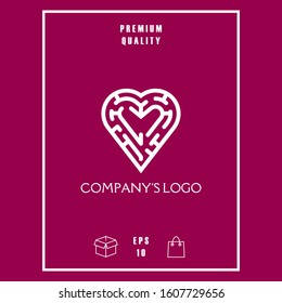 Logo - a labyrinth in the heart - a symbol of the search for integrity, wisdom and happiness.