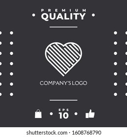 Logo - a labyrinth in the heart - a symbol of the search for love, solving problems, happiness.