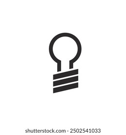 Lámpara del logotipo única con el fondo en blanco