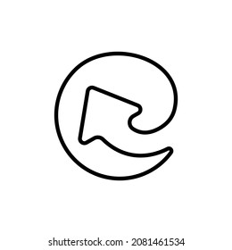 logotipo c y flecha. logotipo en vector aislado sobre fondo blanco
