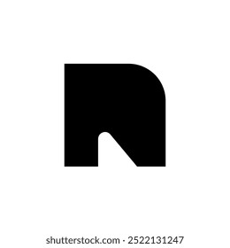 Logo latter N monogram with minimalism style