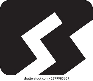 logotipo último R simple vector de diseño