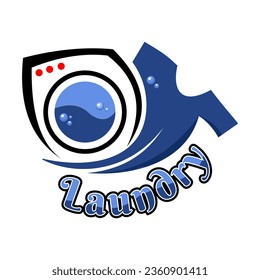 Logo para negocios de lavandería, lavandería de ropa