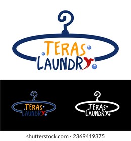 Logo for laundry business, clothes washing service