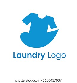 Logo Laundry Business Simples Creative Vetor ícone azul de lavanderia