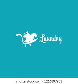 logo laundry elegan concept, icon laundry vector