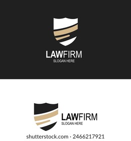 Logo for a law firm with a shield