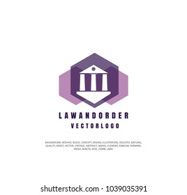 logo, law and order, object silhouette. Vector illustration