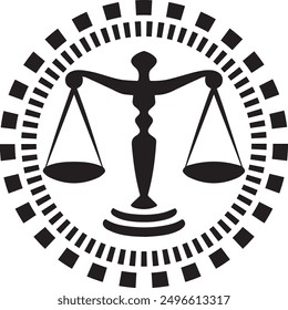 logo for lawer.justice vector.black color.