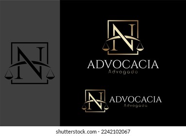 Logo, logo, lawyer logo based on the initial letter N