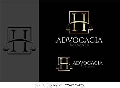 Logo, logo, lawyer logo based on the initial letter H