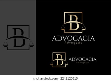 Logotipo, logotipo, logotipo de abogado basado en la letra inicial B