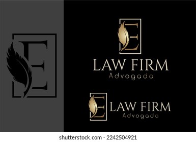 Logo, logo, lawyer logo based on the initial letter E