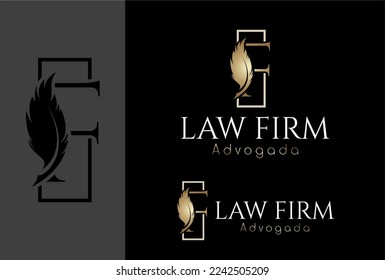 Logo, logo, lawyer logo based on the initial letter F