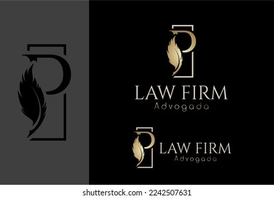 Logo, logo, lawyer logo based on the initial letter P