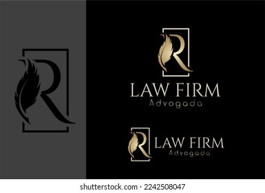 Logo, logo, lawyer logo based on the initial letter R