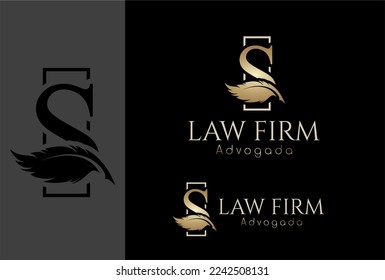 Logo, logo, lawyer logo based on the initial letter S