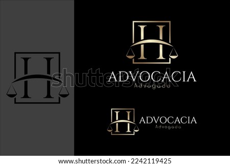 Logo, logo, lawyer logo based on the initial letter H Stock photo © 