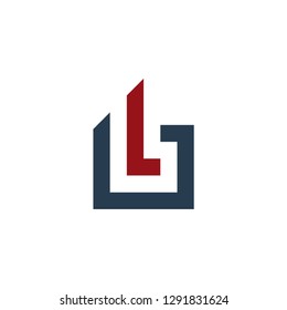 logo LB letter L technology IT combination L