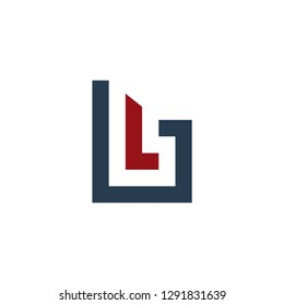 logo LB letter L technology IT combination L