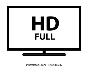 Logo LCD TV in vector on white background.LCD TV in vector.Logo LCD TV.